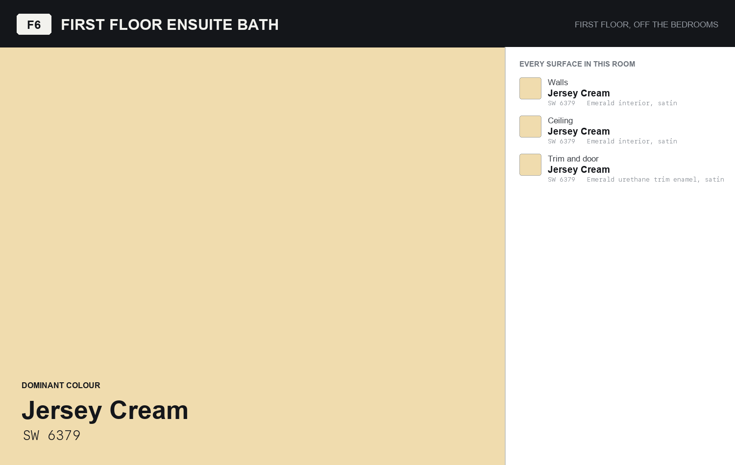 Colour board for First floor ensuite bath